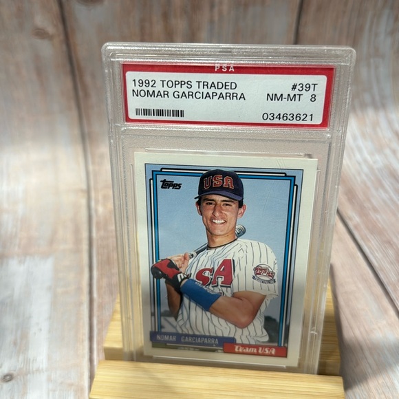 1992 Topps Traded Norman Garciaparra #39T PSA NM-MT 8 Baseball Card Item #ME528 - Picture 2 of 3